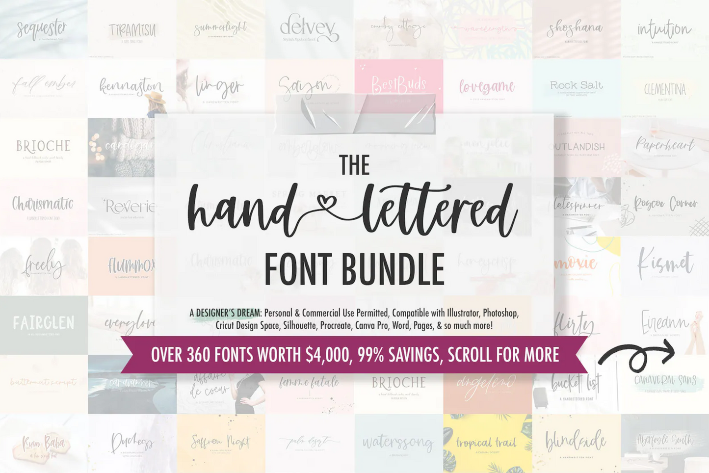 🖋️ Handlettered Font Bundle: Perfect for Planners, Cricut, and Procreate 📜