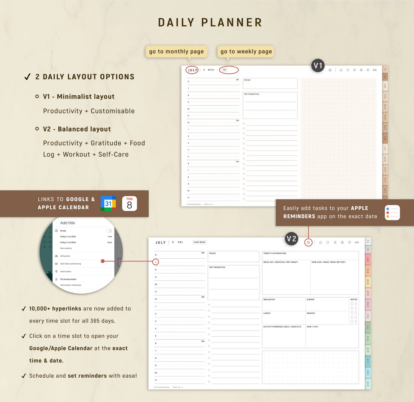 🗓️ Digital Planner 2024-2026 & Undated: GoodNotes, Daily, Weekly & iPad Planner 📱