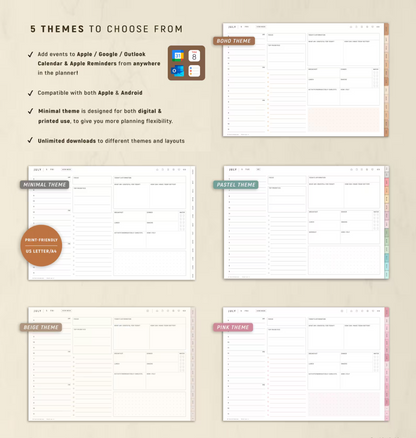 🗓️ Digital Planner 2024-2026 & Undated: GoodNotes, Daily, Weekly & iPad Planner 📱