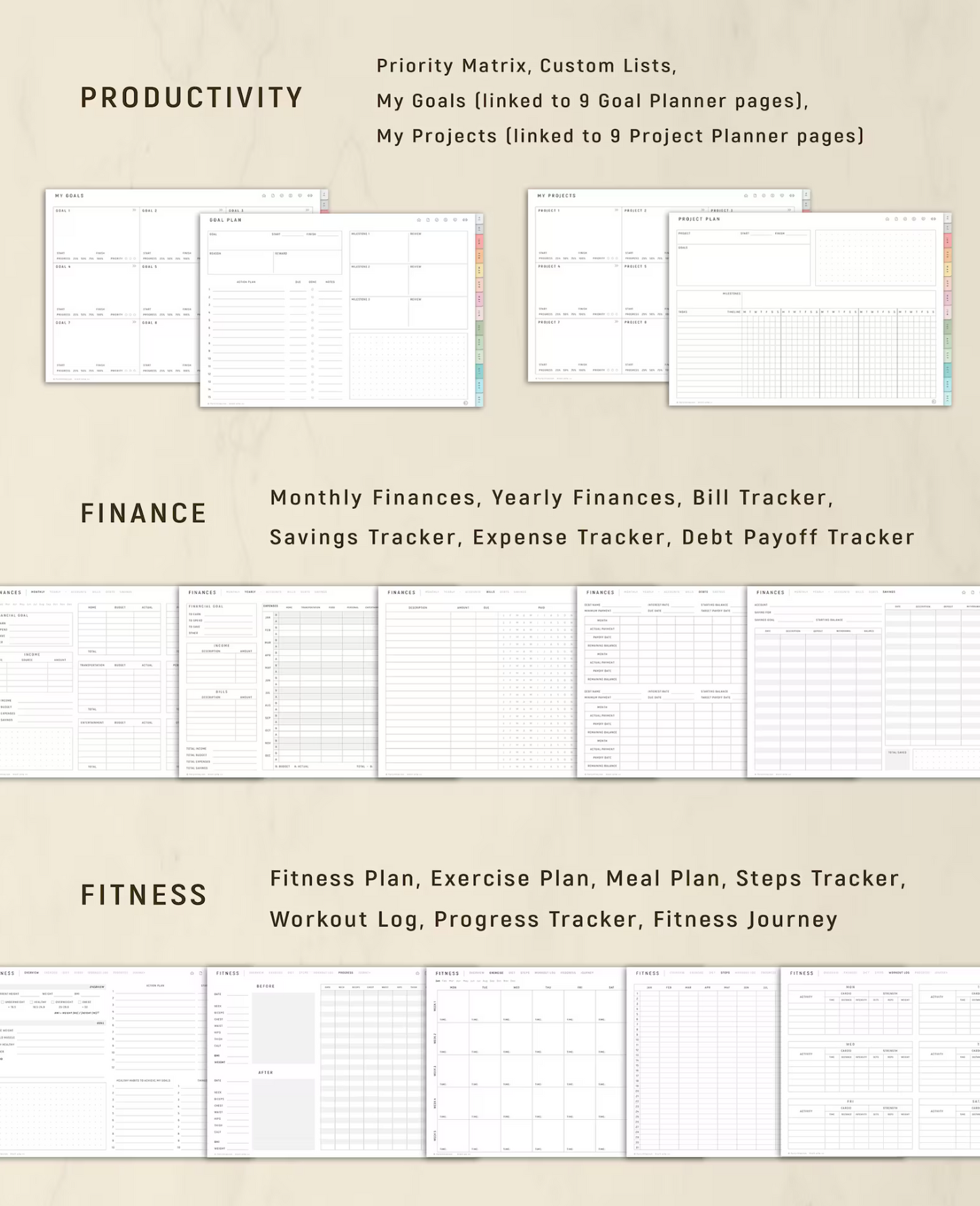 🗓️ Digital Planner 2024-2026 & Undated: GoodNotes, Daily, Weekly & iPad Planner 📱