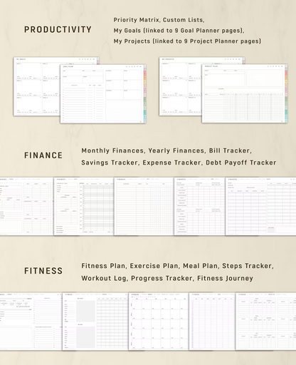 🗓️ Digital Planner 2024-2026 & Undated: GoodNotes, Daily, Weekly & iPad Planner 📱