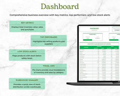 🗂️ Complete Inventory Control System: Google Sheets Template for Transactions & Reporting 📋