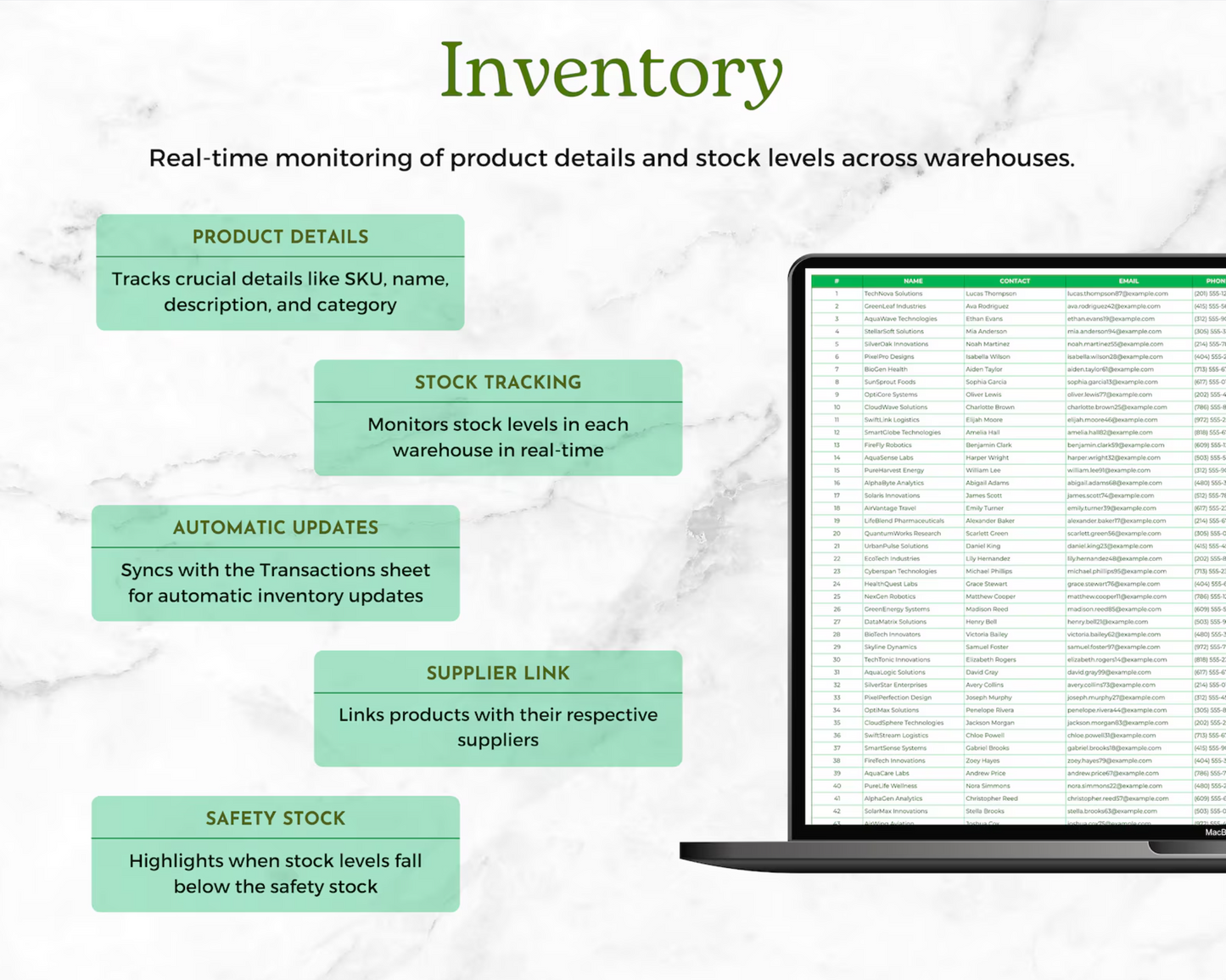 🗂️ Complete Inventory Control System: Google Sheets Template for Transactions & Reporting 📋