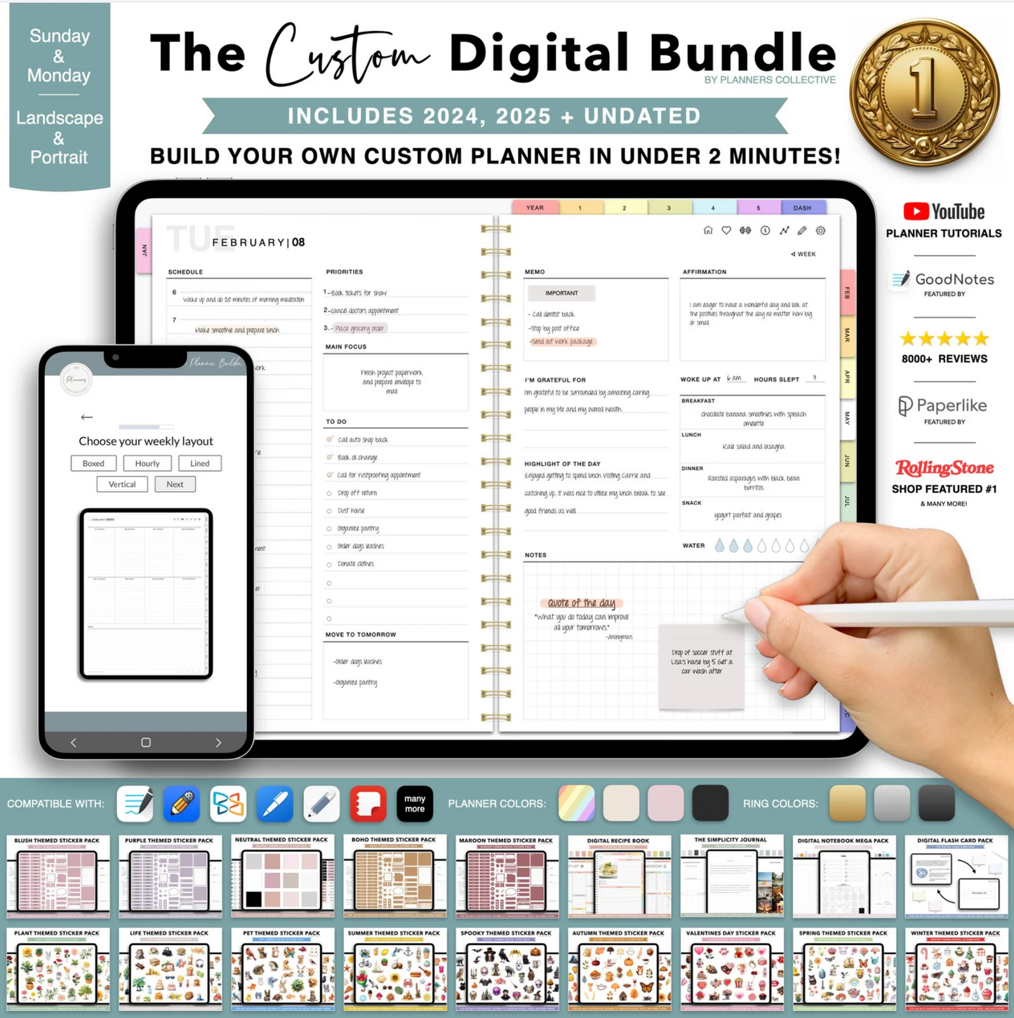 📅 Ultimate Digital Planner: Goodnotes, iPad, Notability, & More! 2024-2025 📱