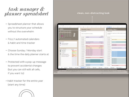 📊 Ultimate Digital Planner for Google Sheets: Organize, Track, Achieve! ✅