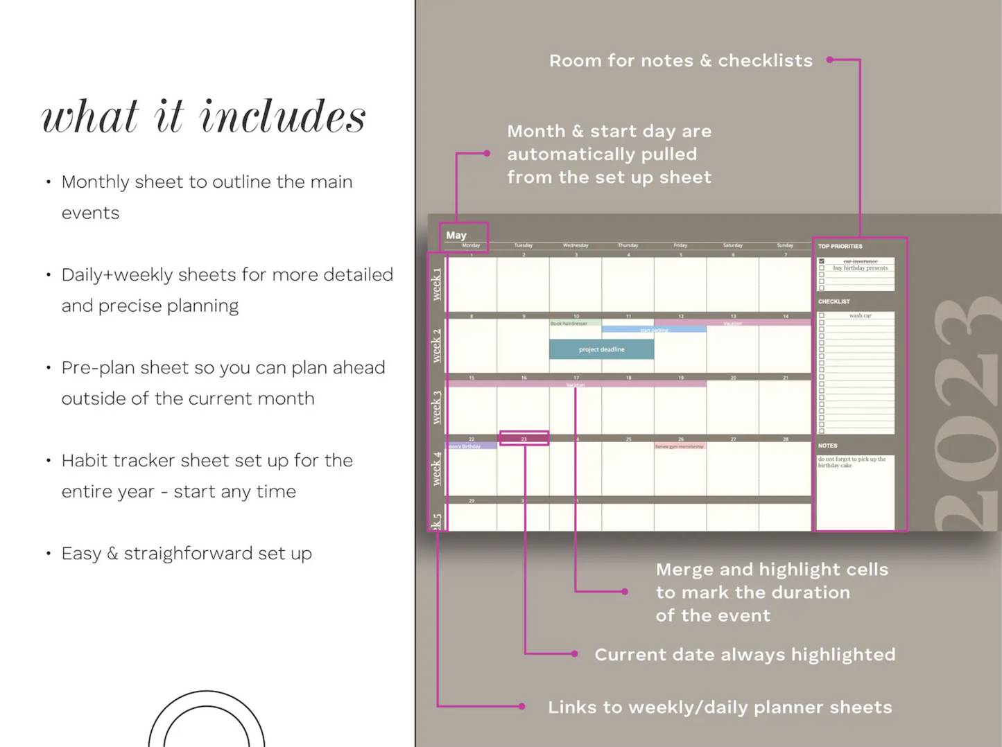 📊 Ultimate Digital Planner for Google Sheets: Organize, Track, Achieve! ✅