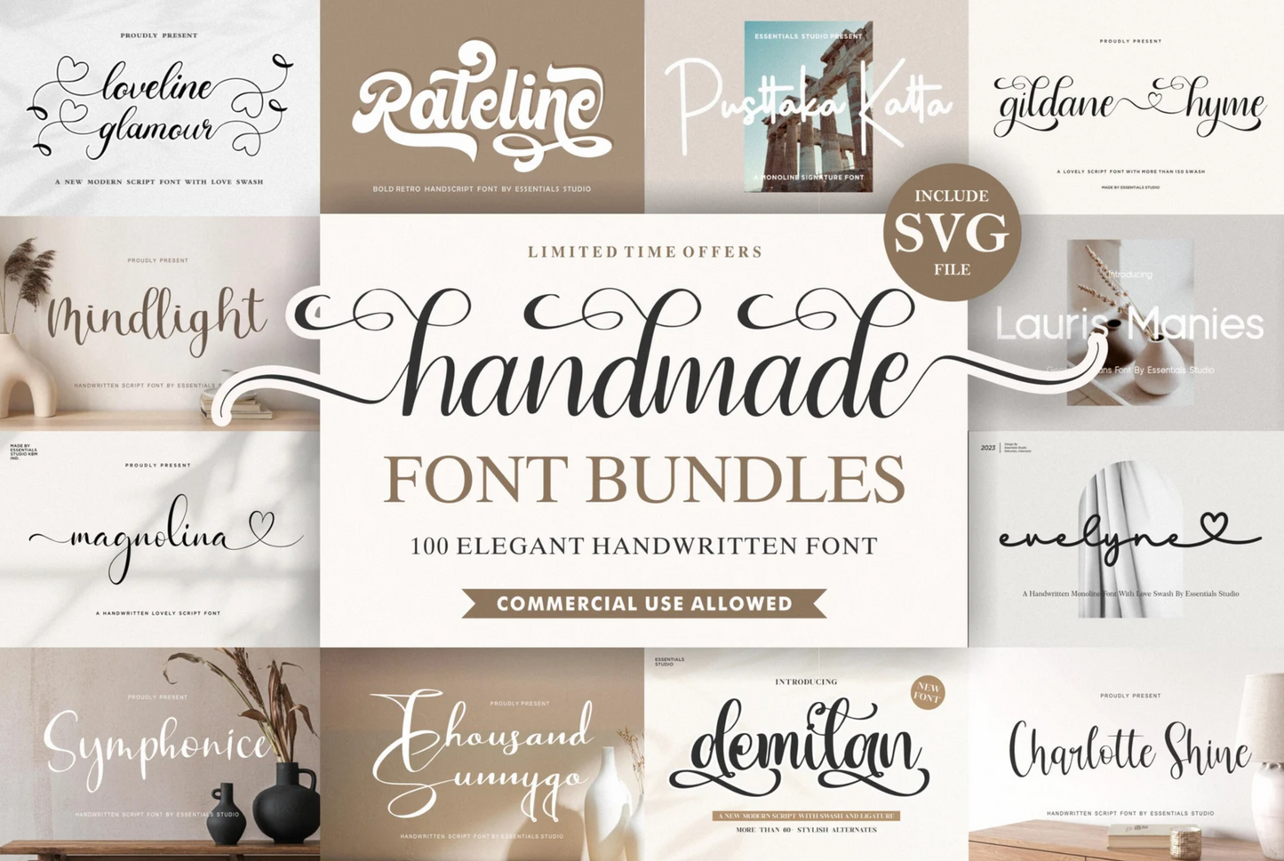 🖋️ Elegant Handwritten Font Bundle: Perfect for Cricut & Procreate 🎨