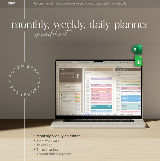 📊 Ultimate Digital Planner for Google Sheets: Organize, Track, Achieve! ✅