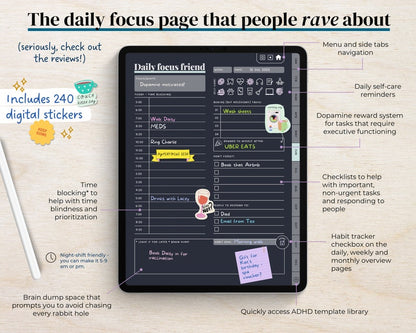 ✨ ADHD Digital Planner: Made by an ADHDer, Perfect for iPad, Goodnotes & Android 📱