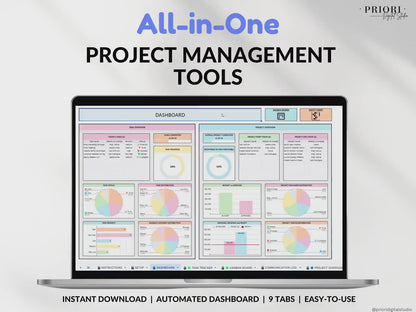 Project Management Tool for Small Business: 🗂️ Project Planner, ✅ Task Tracker, 📝 To-Do List Template,  Business Planner,  Kanban Board, 📊 Excel